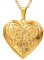 U7 Frauen Mädchen Halskette Blumen Muster Herz Anhänger zum Öffnen mit 50+5cm Kette Gelbgold Herz Medaillon Photo Bilder Amulett Charm Personalisiert Modeschmuck für Valentinstag Weihnacht