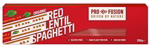 Profusion Organic Red Lentil Spaghetti 250g, Pack of 6 - High in Protein, Gluten-Free & Vegan Pasta
