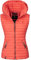 Navahoo Damen Übergangsjacke leichte Steppweste mit Abnehmbarer Kapuze Shadaa Coral Gr. L