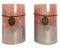Knüllermarkt 32062 I Rosa Stumpenkerzen mit Glitzer Silber Kerzen groß Dekoration deko gemütlich Flair Gestecke Gesteck Weihnachten Weihnachtszeit Geburtstage Hochzeit Tischdeko Fensterbank Anlässe