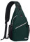 MOSISO Brusttasche Sling Bag Sling Rucksack Schulterrucksack,Polyester Multipurpose Crossbody Schultertasche Umhängetasche Sporttasche Reise Wander Daypack für Herren Damen, Pfauengrün,Mittel