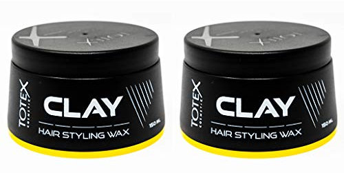 Totex CLAY Haarwachs I Clay Hair Styling Wax I Schokolade & Vanille Duftendes Haarwachs I Mattes Natürlichen Haarlook I maximale Kontrolle I 150ml (2 Stück)