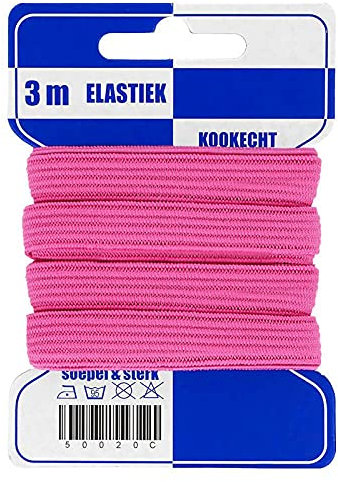 maDDma 3 m Gummiband 10 mm elastisches Band Wäscheband Farbwahl, Farbe:pink