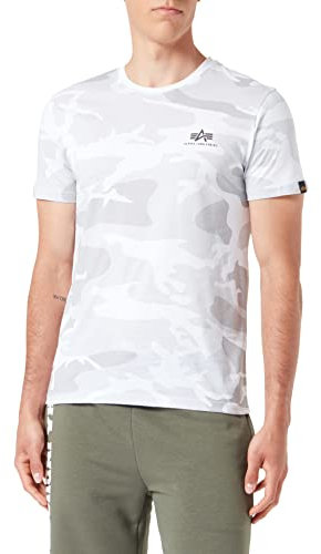 Alpha Industries Basic T Small Logo Camo T-Shirt für Herren White Camo