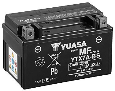 BATTERIA YUASA YTX7A-BS COMPATIBILE CON KYMCO AGILITY R16-125 CC - 2008-2009 SPECIFICA COMPLETA MOTO SCOOTER SENZA MANUTENZIONE