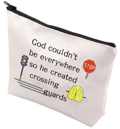 VAMSII Crossing Guard Gifts Lollipop Lady Make-up-Tasche mit Reißverschluss, Crossing Guard Zubehörtasche