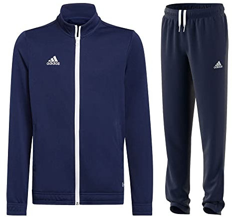 adidas Fußball Entrada 22 Trainingsanzug Jacke Hose Herren dunkelblau Gr XL
