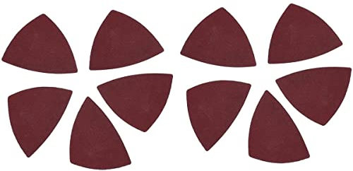 Pack of 10 Sandpaper 400 Grit Triangle Sand Paper Polished Self-adhesive Sanding Paper for Metal Wood Plastic Sander Pads 80mmx80mmx80mm