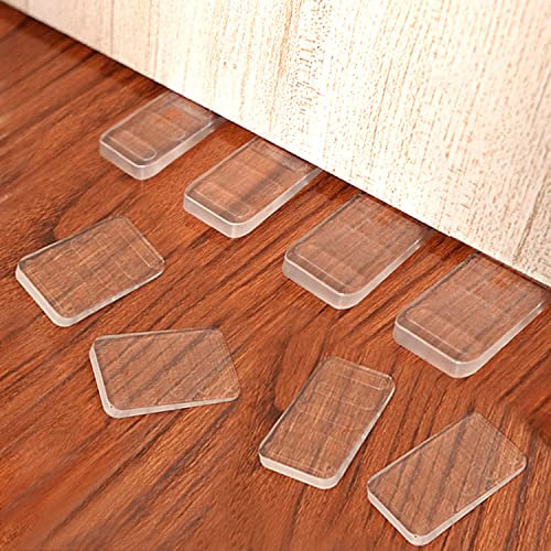 Tahikem Kunststoff-Unterlegscheiben, 8 Stück, transparent, WC-Unterlegscheibe, Nivellierer, verstellbare Blöcke, Möbelscheiben, Keile, Whirlpool, Restaurant, zuschneidbar, höchste Seite 0.95 cm
