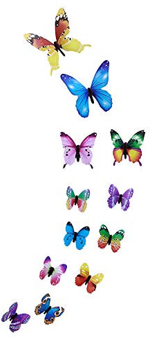 Leuchtend magnetische Aufkleber Dekor für Art Home 12 Stück Raumdecal Wall Home Dekor Emblem Compatible with Motorhaube Schwarz (R, One Size)