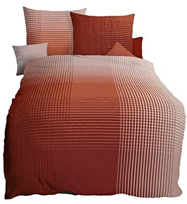 Kaeppel Mako-Satin Bettwäsche Master Terra, 1 Bettbezug 155 x 220 cm + 1 Kissenbezug 80 x 80 cm