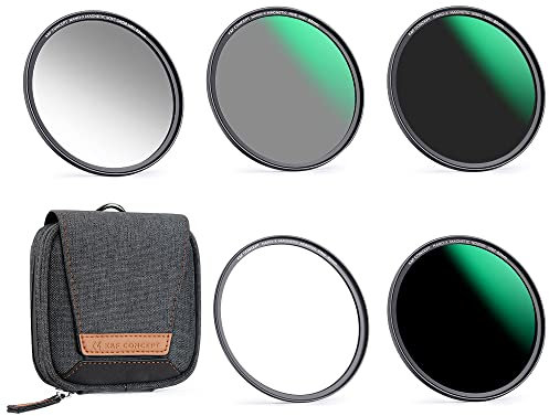 K&F Concept Magnetic Filter Set Nano X-Serie 62mm Magnetisches Schnellwechsel System Quick Swap System GND8,ND8,ND64,ND1000 mit Magnetischer Adapterring und Filtertasche