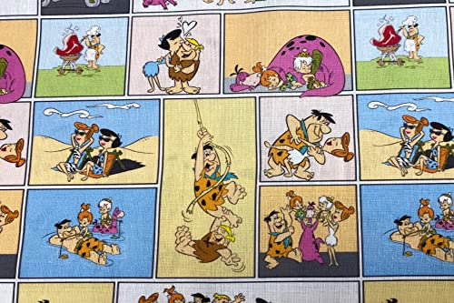 Familie Feuerstein Comic Stoff - 13,00 EUR/m - Fred - Wilma - Barney - Betty - BamBam - Pebbles - 100% Baumwolle - Lizenzstoff