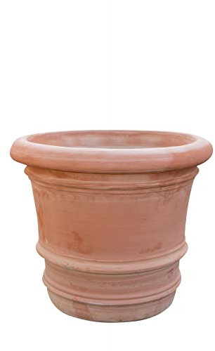 Biscottini Pot pour plantes d'extérieur, 70 x 62 x 70 cm, fabriqué en Italie, vases en terre cuite, grands pots pour plantes d'extérieur, grand vase d'extérieur