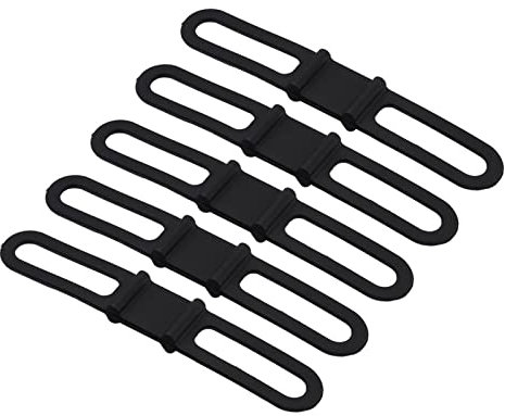 Akozon Fahrrad Licht Taschenlampe Halterung, Fahrrad Silikon Fixed Gurt Band Taschenlampe Halterung Halter 5 Teile/Satz Mehrzweck Fahrrad Radfahren