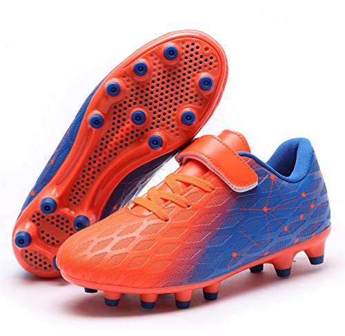 Hixingo Zapatillas de Fútbol para Niños con Tacos, Zapatillas Deportivas Adolescentes Calzado de Fútbol Atletismo Training Ligero Botas de Fútbol de Césped Aire Libre