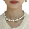 Bysonglezai Halskette Damen Anhänger Geschenk Langkettige Necklace Große Unregelmäßige Barocke Perlenkette Für Damen-Partymode