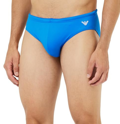 Emporio Armani Essential Eagle Logo Swim Brief, Slip Uomo, Blu (Royal Blue), 54