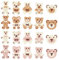 FINGERINSPIRE 40Pcs 20Styles Little Bear Crochet Knitted Cloth Patch Sew On Patch Applique Multiple Shaped Bear Knitted Handmade Applique Decorative Crochet Patch for Cloths, Dress, DIY Accessories