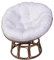 LOVIVER 50x50cm Sitzkissen Kissen, Schaukel-Hängesesselkissen, Eierstuhlkissen, Terrassensitzkissen, Schaukelstuhlpolster für Hängesessel, Rundes Gartenstuhlkissen, Sitzkissen Outdoor/Indoor, Weiß