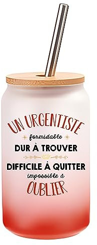Planetee Verre Cocktail Un Urgentiste Formidable | Idée Cadeau Verre à Eau avec Paille