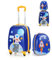 SOARS Kinderkoffer & Rucksack, Kindertrolley mit Rollen & verstellbarem Griff, Koffer Set, Kindergepäck, Reisekoffer Kinder Jungen & Mädchen, für Spielzeug, Kleidung (Astronaut, 12+16)