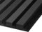 HPFloor Akustik Wandpaneele | MDF Lamellen mit Eichenfurnier | Wandverkleidung zur Schalldämmung & Schallschutz | 240 x 60 cm | 21 mm stark | Filz schwarz | Black Oak