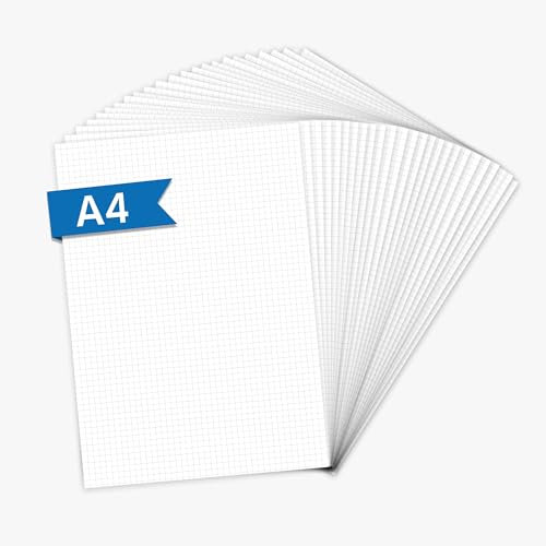 Primus Print Notizblöcke - 25er Set - A4 kariert - 80g Papier - Schreibblock, im Set erhältlich (25, kariert)