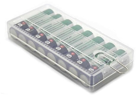 Gadpiparty Aa Battery Storage Box 8-cell Capacity Battery Holder Case Organization and Protection