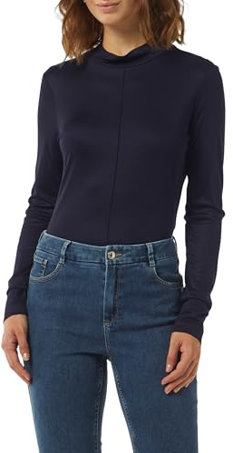 Comma Schimmerndes Langarmshirt im Slim Fit