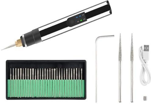 Mingchengheng USB Elektrische Gravierstift - Multifunktionaler Gravierwerkzeugsatz - Graviergerät - Tragbare Drahtlose Gravurwerkzeug Ätzstift Für Metall Glas Keramik Schmuck Gravur,#