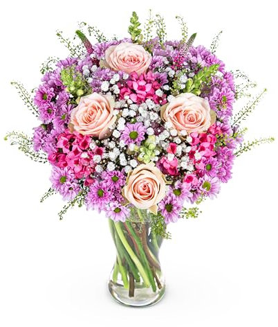 Pink Sunshine - Fresh Flowers - Birthday, Anniversary, Get Well, Thank You, Occasion Flower - Cut Floral Arrangement for Gifts, Weddings, Sympathy, Celebrations, and Special Events - Standard
