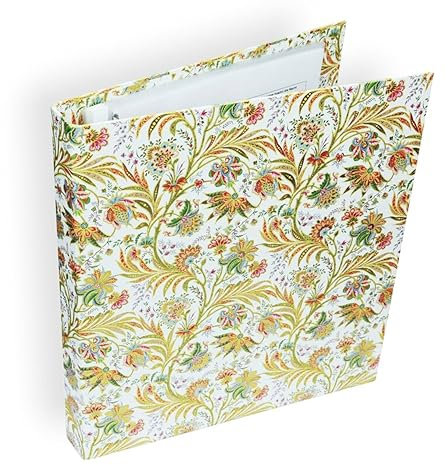 libralides - Ringordner DIN A4 handgemacht Cipro 2-Ring mit Motiv/Muster für 200 Blatt (schmal) - Bunter Ringbuchordner für Papier, Folien & Dokumente - Sammelordner Motivordner mit Blumen Muster