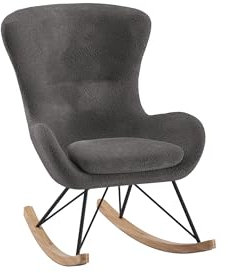 Vipack Rocking_Stuhl, Metal_Beech_Foam, Anthrazit, 75 x 101 cm