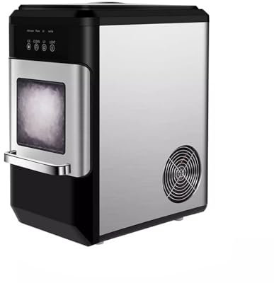 CNBYDK Máquina de Hielo Encimera Máquina de Hielo de Acero Inoxidable Tienda de té con Leche Comercial Hielo de partículas Irregulares pequeñas Máquina de Hielo Completam