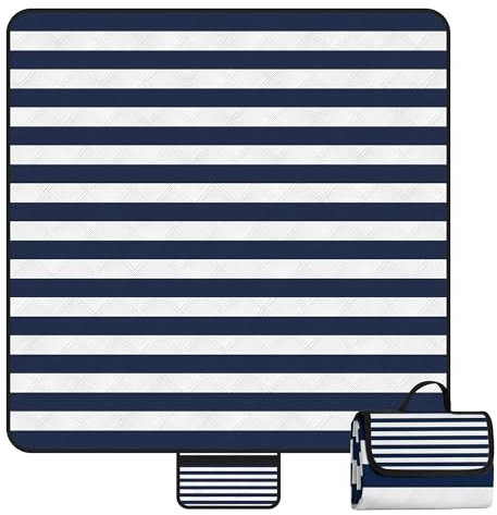 Picknickdecke Sandfrei, 200 x 200 cm XXL Wasserdicht Strandmatte für 4-6 Personen, Leicht und Tragbar Campingdecke mit Tragegriff, Outdoor Stranddecke für Reisen, BBQ, Picknick, Camping, Wandern