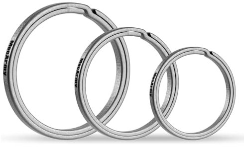 MecArmy EDC Schlüsselanhänger aus Titan, Side-Pushing Designed Schützen Sie Ihre Nägel, Schlüsselanhänger Schlüsselanhänger Halter Split Ringe