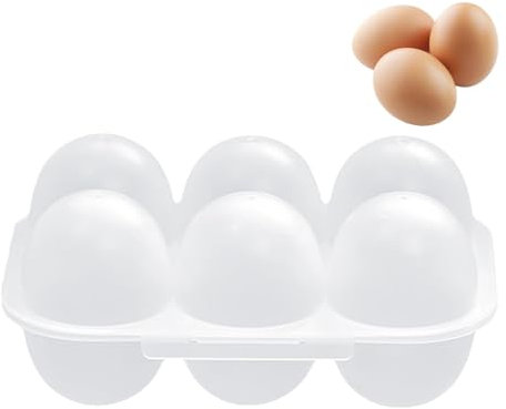 6-Gitter-Eierhalter | 6 Eieraufbewahrungsbehälter | Tragbarer Faltbarer Kunststoff-Eierträger | Eierspender | Picknick Eierbehälter | 6 Gitter Eieraufbewahrungsbox - Eieraufbewahrung Im Freien