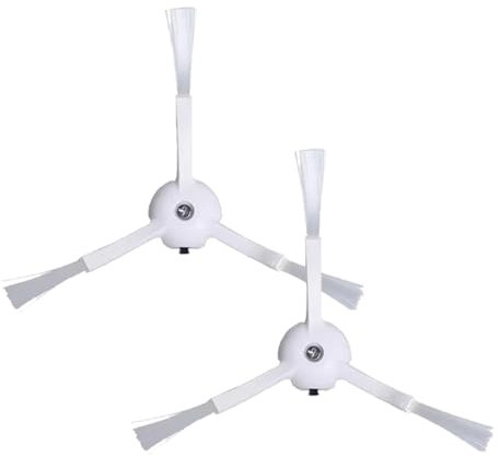 TALENTEC home | 2X Brosse latérale et vis de Remplacement, Compatible avec l'aspirateur Robot Xiaomi 1S, S50, S51, T7, T7+, T7S, T7S+ / Roborock S5, S5 Max, S6, S6 Max, S7, S8 | Couleur Blanc
