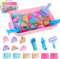 Magic Kinetic Sand Set, 16 Stücke Kuchen Sandkasten Spielzeug mit 3.3lb Magic Sand,6 Formen, 3 Strandwerkzeuge,Sensory Play Spielzeug ab 3 4 5 6 7 8 Jahren Mädchen Jungen (Rosa)