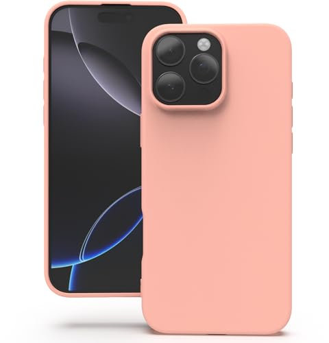 YATWIN Silicone Case for iPhone 16 Pro Max, Soft-Touch, Shockproof, DustProof, Antiskid Full Body Armour Phone Cover for Apple iPhone 16 Pro Max - Pink