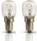Bell Lighting Oven Lamp 25W (Pack of 2) - SES Dimmable Bulb, Warm White 2700K, 300 Degree Heat Resistant, 240V 190 Lumens - Small Edison Screw Clear Microwave/Oven Rated Light Bulbs