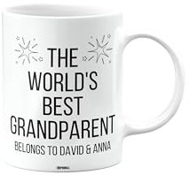 MIPOMALL This Grandparent Belongs to Mug, Grandparent Mug, The Worlds Best, Personalised Gift, Customised Mug with Text, Secret Santa, Presents for Christmas mm-CA_219_94