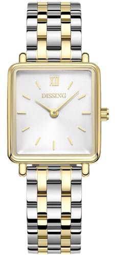 Dissing Handuhr – Armbanduhr Edelstahl 26mm – Quadratische Uhr im Retro-Stil – Uhren für den urbanen Alltag – Armbanduhren für mit Ecken & Kanten