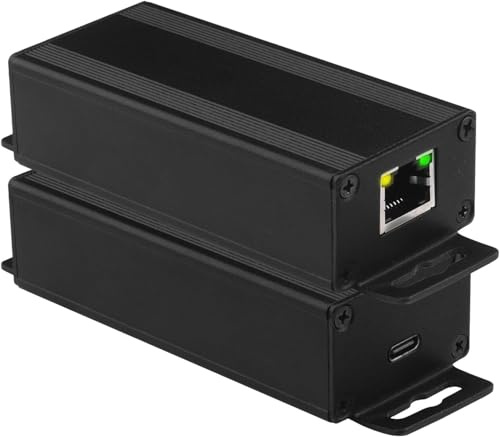 Leehitech 90W USB C zu PoE++ Injektor IEEE 802.3bt/at/af, Gigabit 1000Mbps | 100m Reichweite, Plug & Play, automatische Erkennung, ideal für PTZ IP-Kameras, VoIP-Telefone, Wand & Tischmontage