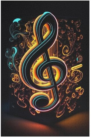 Jigsaw Puzzle Musical Note 1000 Piece for Adults & Kids Woodiness Puzzle Family 78×53cm