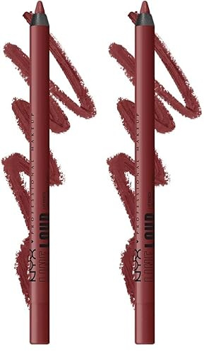 NYX Professional Makeup Lipliner, Mattes Finish, Kuss- und farbecht sowie wischfest, Langanhaltend, Line Loud, 5 Ten Out Of Ten (Packung mit 2)