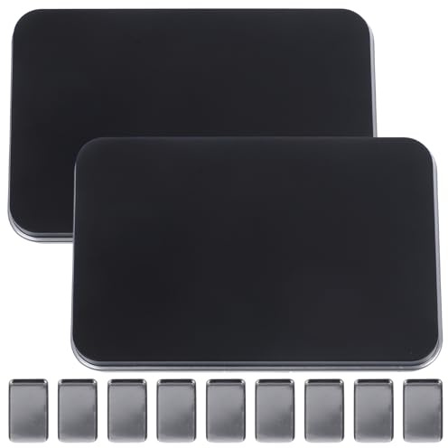 Toyvian Set da 2 Custodie Vuote per Palette Make-up Nero Opaco in As, Porta Ombretti, Blush e Illuminanti, Capiente e Portatile per Viaggi e Uso Quotidiano