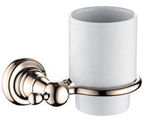Bristan Étagère de rangement en verre, doré, Tumbler and Holder