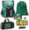Familando Lego Schulranzen-Set Easy Green Ninjago Schultasche 7tlg. mit Federmappe Brotdose und Trinkflasche